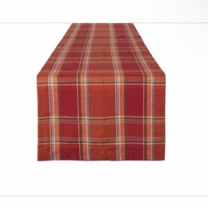Autumn Spice Plaid Table Runner 14x108